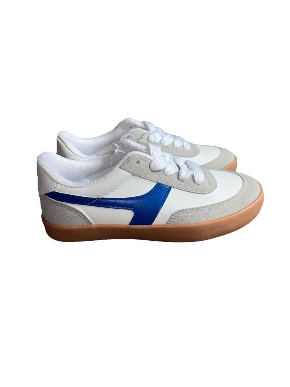 US Sports Boys Shoes Size 2 White And Blue. New No Box